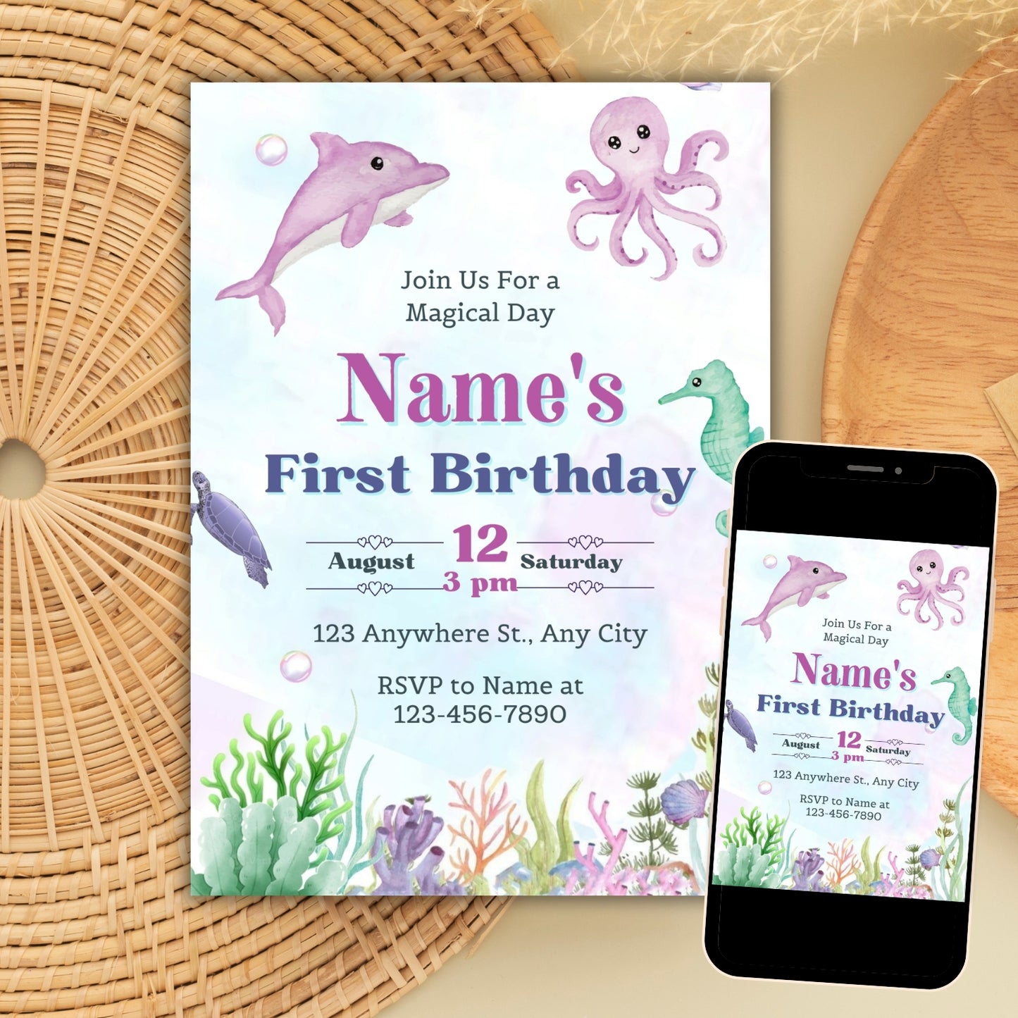 Seaside Splash Party Invite
