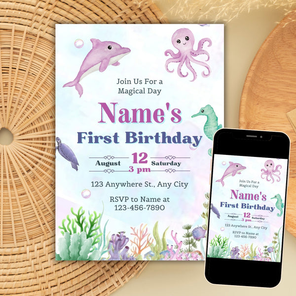 Seaside Splash Party Invite