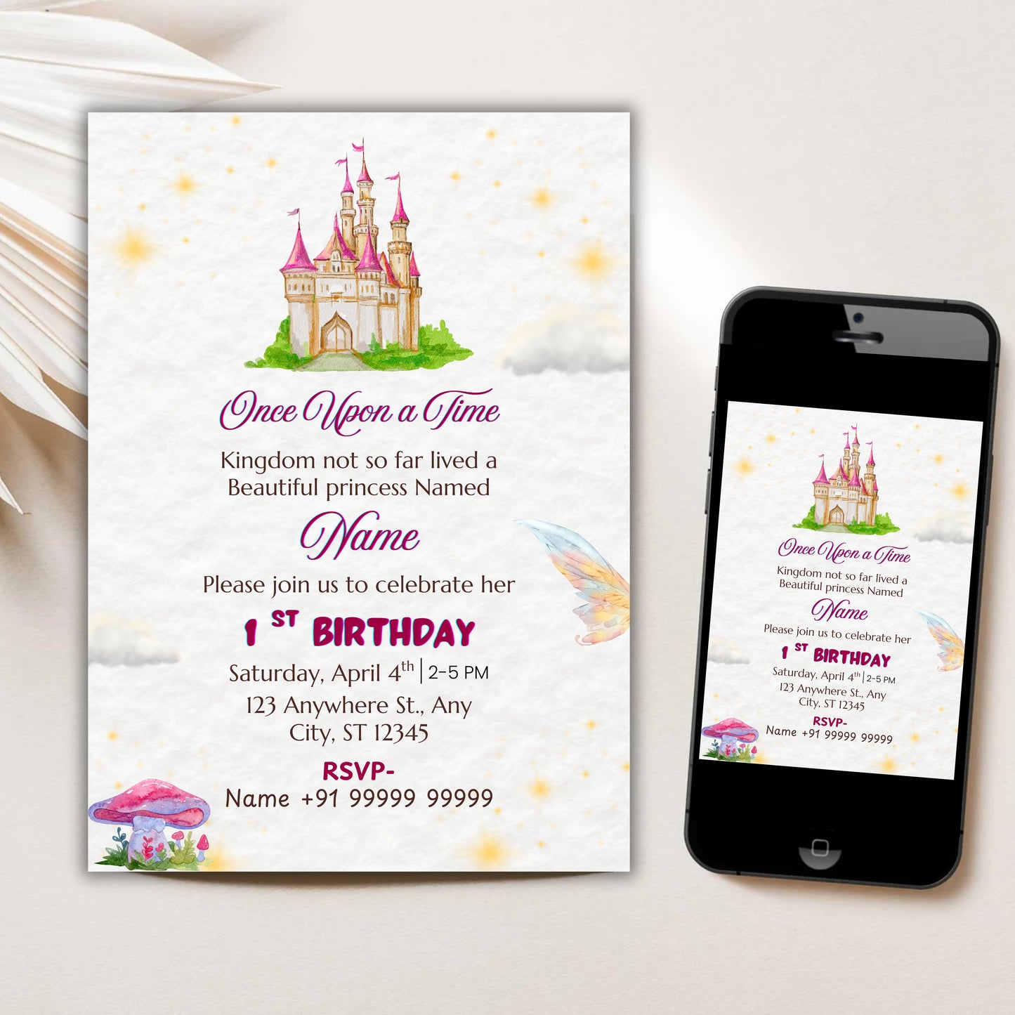 Princess Birthday E-Invitation
