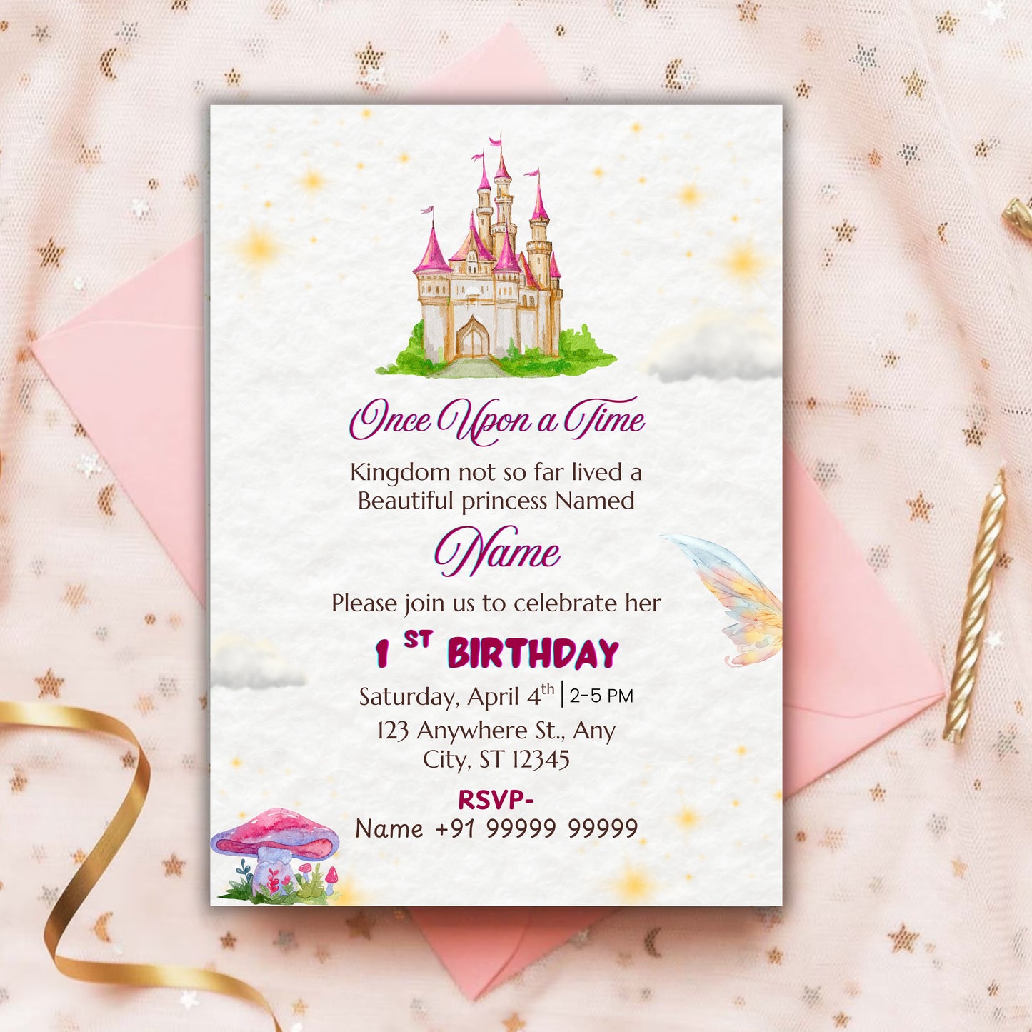 Princess Birthday E-Invitation