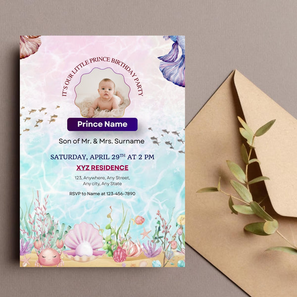 Ocean Whispers Birthday Invite