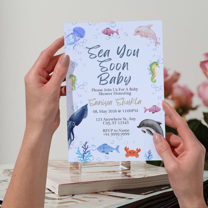 Under the sea Baby Shower Invite