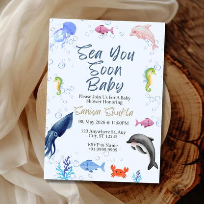 Under the sea Baby Shower Invite