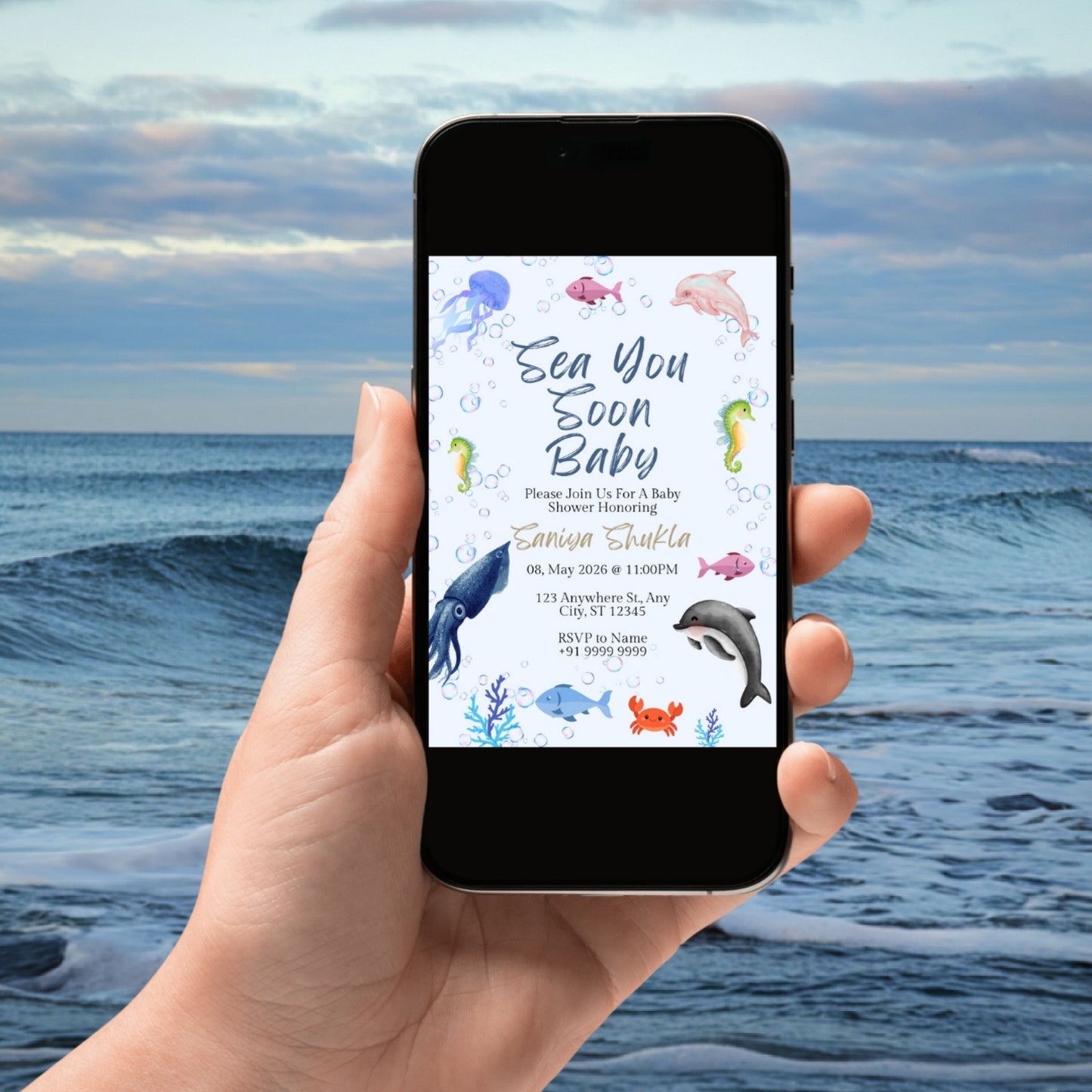 Under the sea Baby Shower Invite